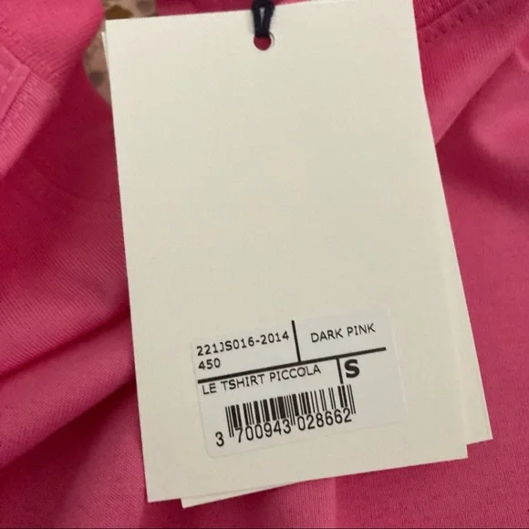 New Jacquemus Le T-Shirt Piccola Cropped Long-sleeve Size Small Pink - Picture 7 of 9